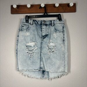Tinseltown Light Wash Denim Skirt Junior Size 3